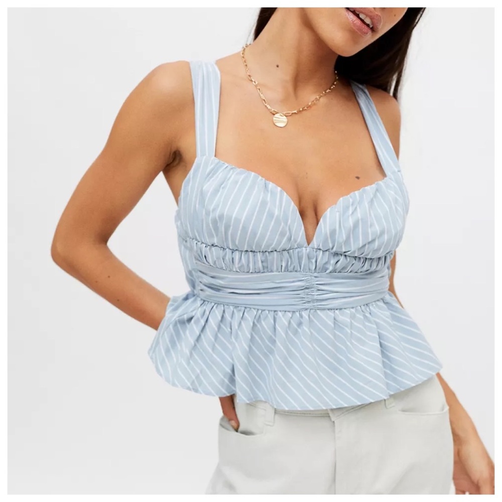Urban Outfitters Daphne Peplum Bustier Top NWT Size Large